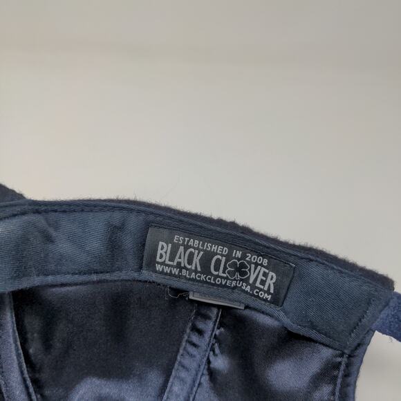 Black Clover USA Live Lucky Hat Black Slideback Embroidered Shamrock - Picture 11 of 12